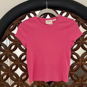 Maeve by Anthropology "The Blair Baby Tee" Cropped Edition